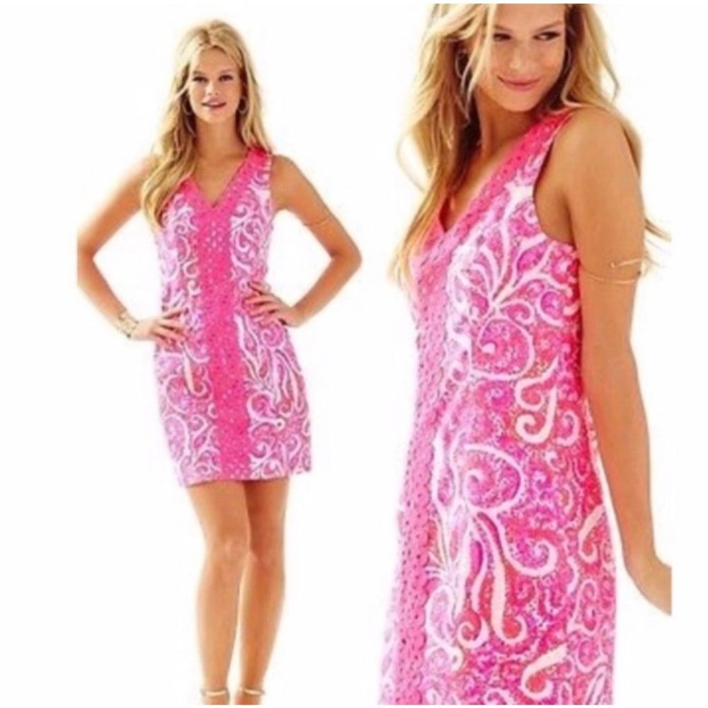 NWT Pink  Lilly Pulitzer Ryder Shift Dress-Size 0